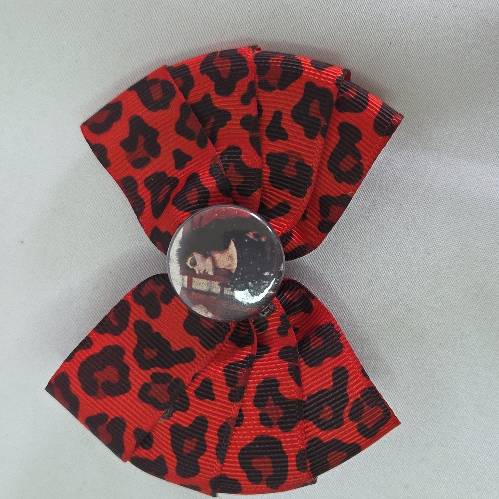 Rocky Horror Frank Furter Hair Bow Leopard Print Scene Queen Y2k Mallcore